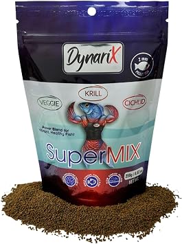 Northfin DynariX SuperMIX Fish Food 2mm Sinking Pellets Krill-Cichlid-Veggie High-Protein for Cichlids, Oscars, Angelfish & More