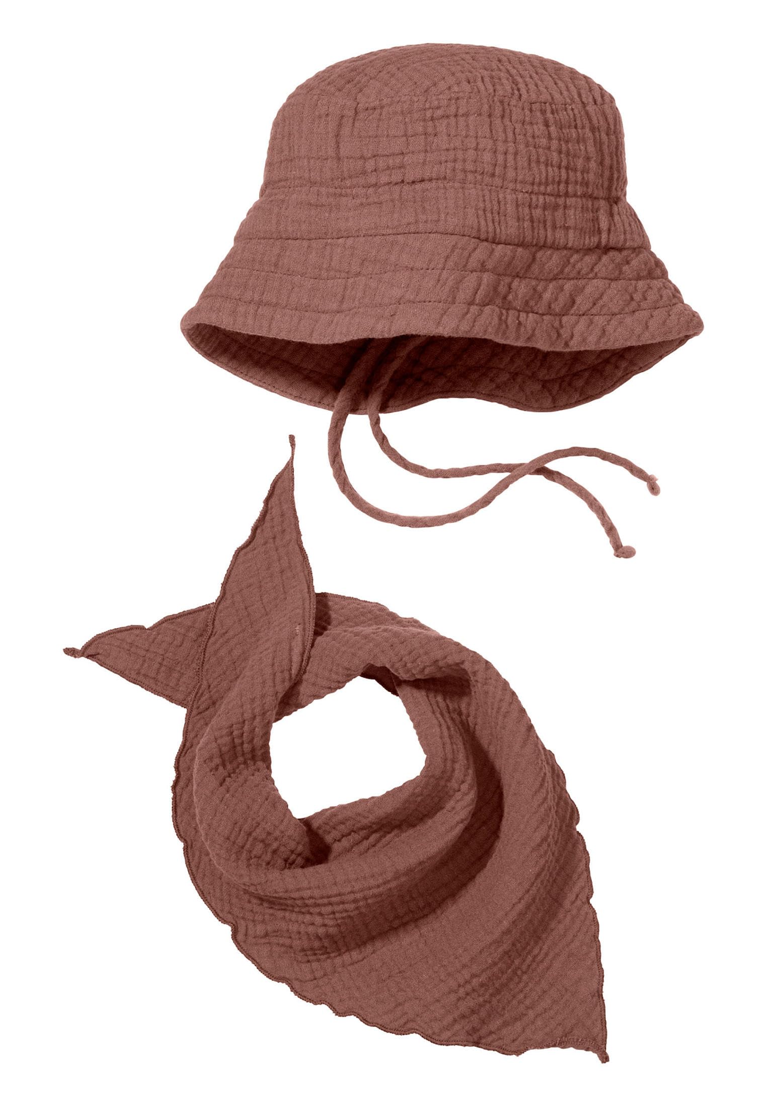 hessnatur Musselin-Set Sonnenhut & Tuch | Baby-unisex