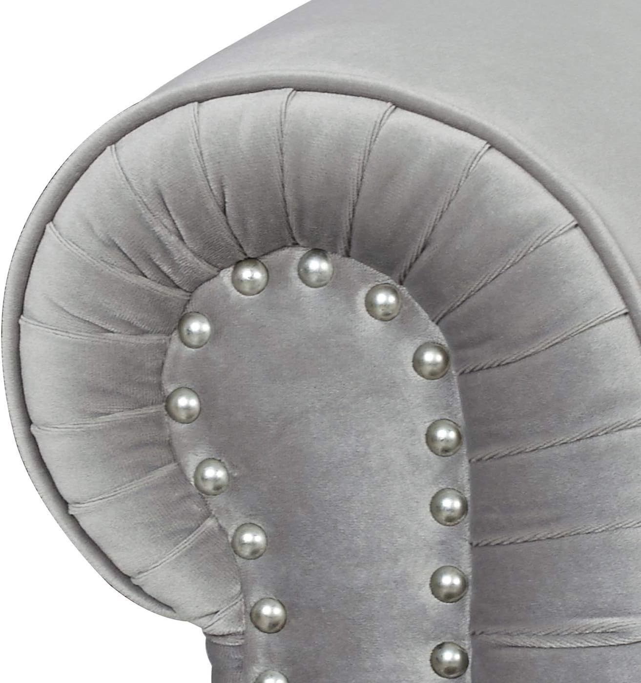 Jennifer Taylor Home Ariana Chesterfield Tufted Sofa, Opal Grey