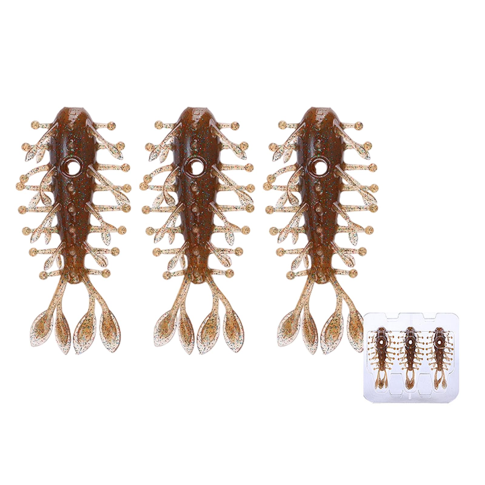 QIAOLIDA 3pack Floating Hollows Artificial Sea Cucumber Lures Durability Multicolor Fishing Lures for Freshwaters Fishing