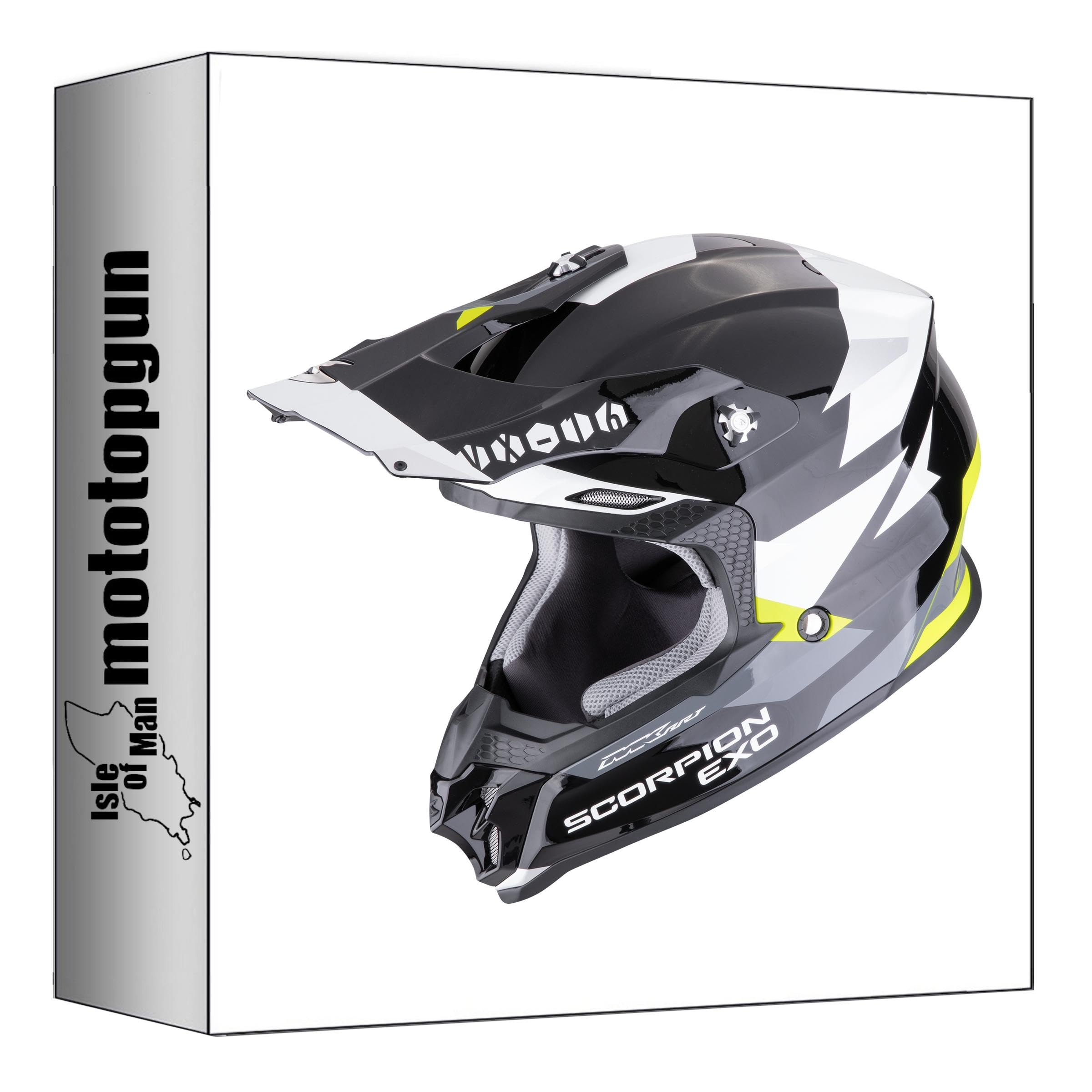 Casque Scorpion VX-16 Evo Air tout-terrain noir jaune fluo taille L - 4