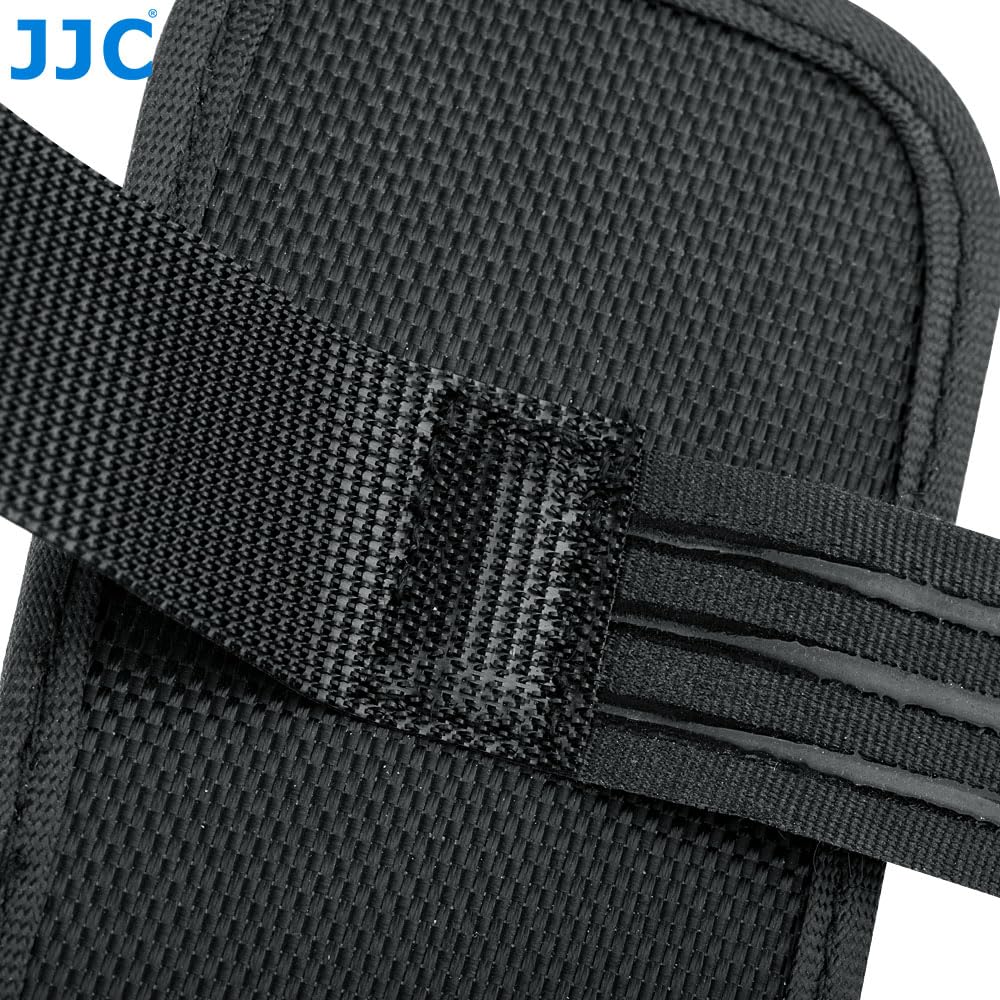 JJC Etui neoprenowe z blokadą migawki, wielofunkcyjny pasek montażowy do małych gadżetów mocowanie do nóg statywu, stojaków oświetleniowych, drabin fotograficznych,