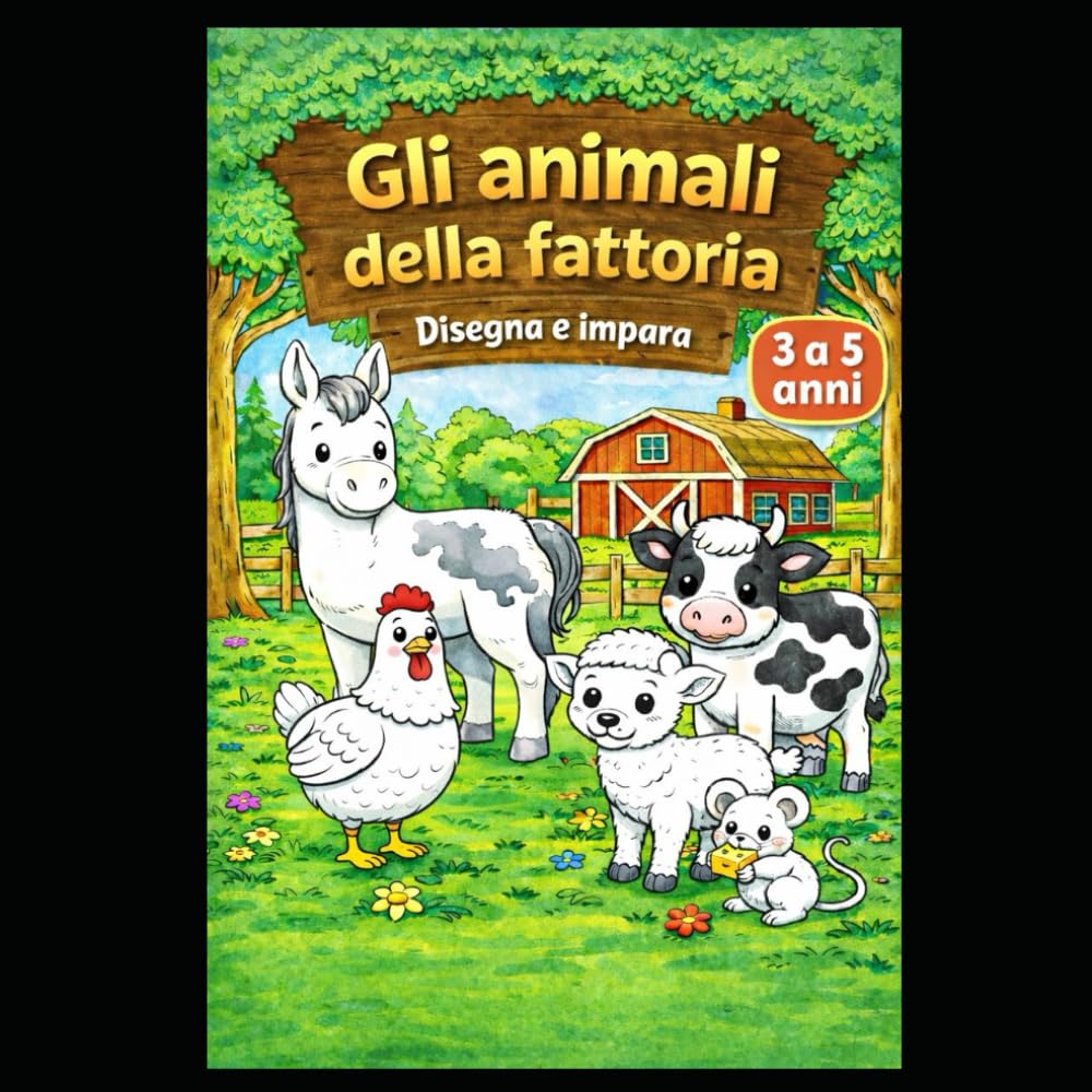 Gli animali della fattoria: Colora e impara
