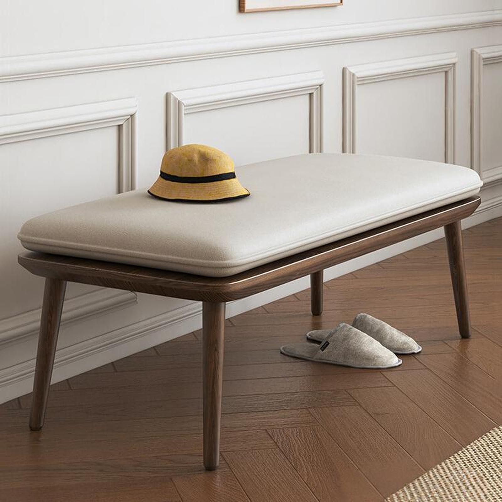 Banco de entrada para dormitorio y sala de estar con asiento acolchado confortable