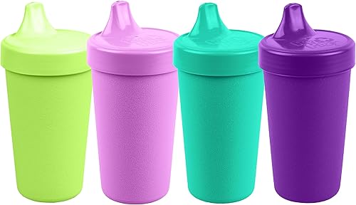 Re Play - Vasos de 10 onzas antiderrames, para bebés, niños y niños pequeños, sin BPA, fabricadas a partir de envases de leche reciclados,