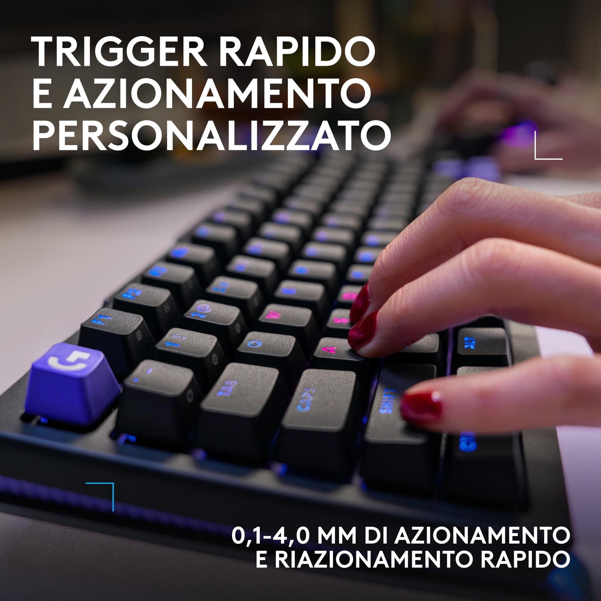 Logitech G G512 X 98 DUAL SWAP - Tastiera gaming meccanica/analogica TMR | hot-swappable, aggiornamento 8K, azionamento personalizzato, TRIGGER, LIGHTSYNC RGB, cavo, PC, Mac, ITA QWERTY - Nero
