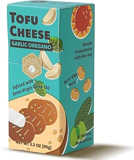RURAL CHEESE Garlic Oregano Fermented Tofu Cheese Spread, 3.2oz (3-Pack). Non-GMO, Vegan & Dairy-Free. Savory Umami Meets Bold Aromatic Herbs. Shelf-Stable, Creamy & Delicious Plant-Based Gourmet Spread