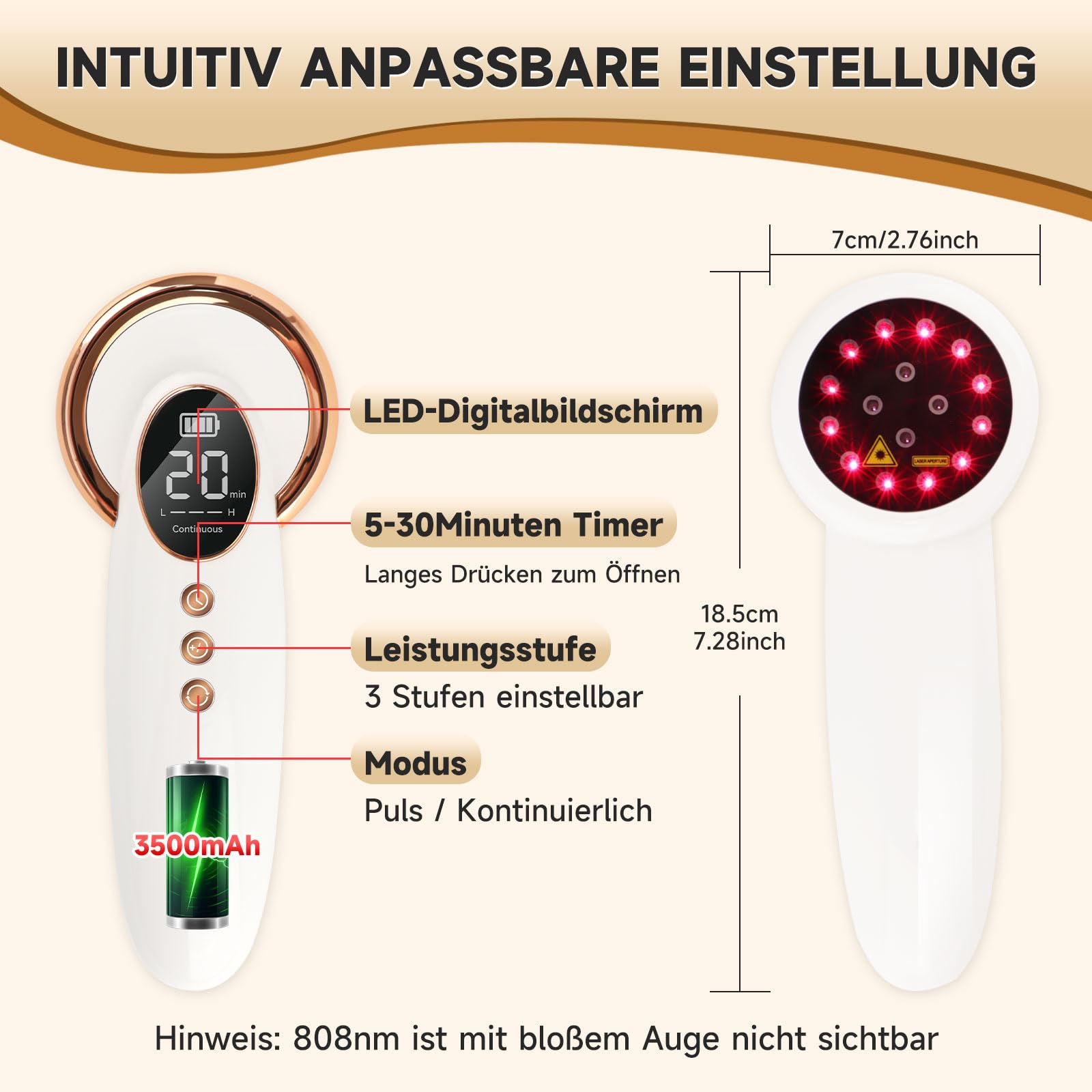 Terapia laser a freddo, per persone e animali domestici, per alleviare il dolore e migliorare la guarigione naturale, luce a infrarossi con valigetta portatile, 12 pezzi da 650 nm e 4 pezzi da 808 nm