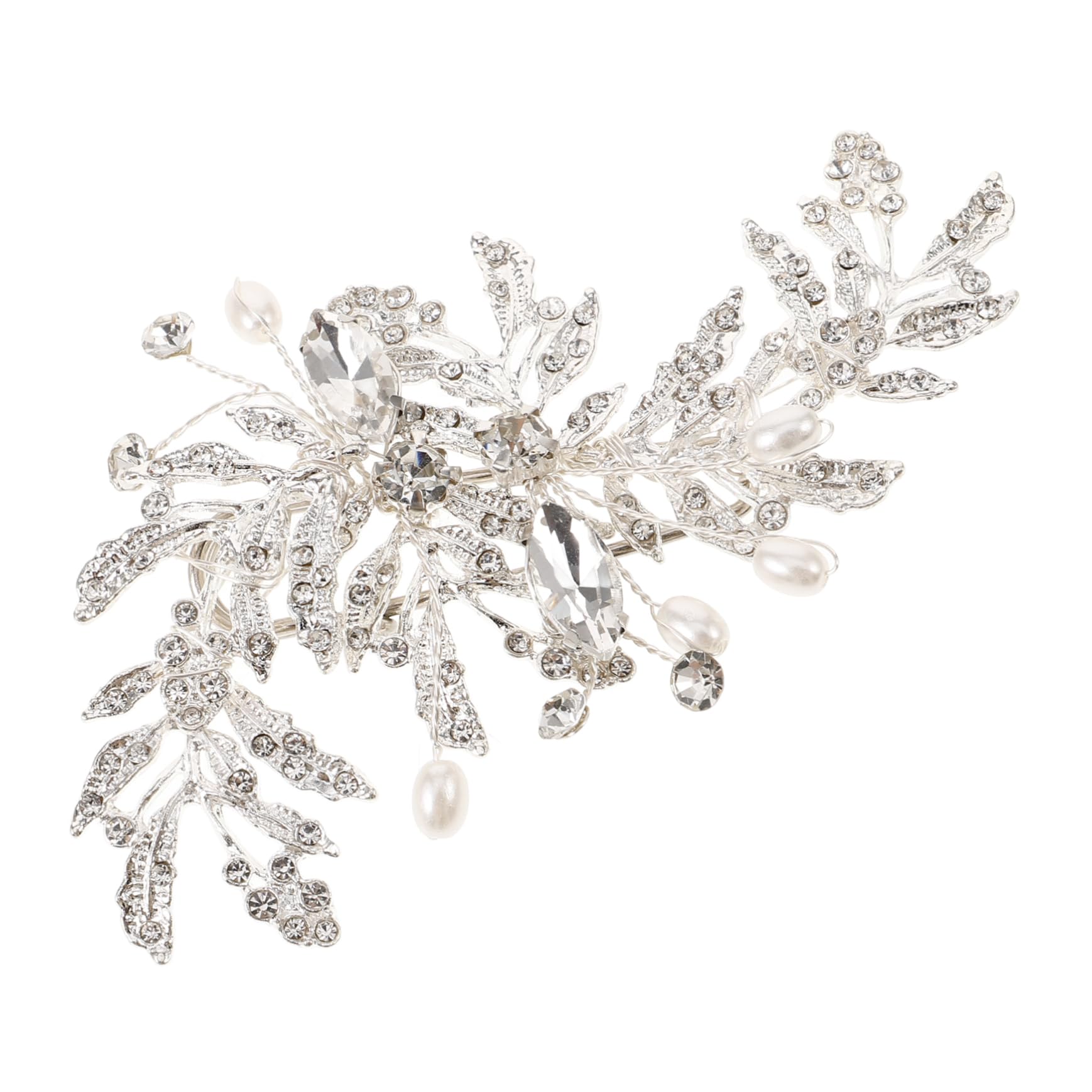 TENDYCOCO Brooch Jewelry Leaf Brooch Pin for Suit Women's Lapel Pin Rhinestone Decoration