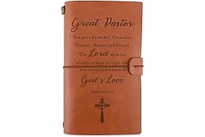 Unveiling the Pastor's Heart - Hebrew 6:10 Engraved Pastor Leather Journal