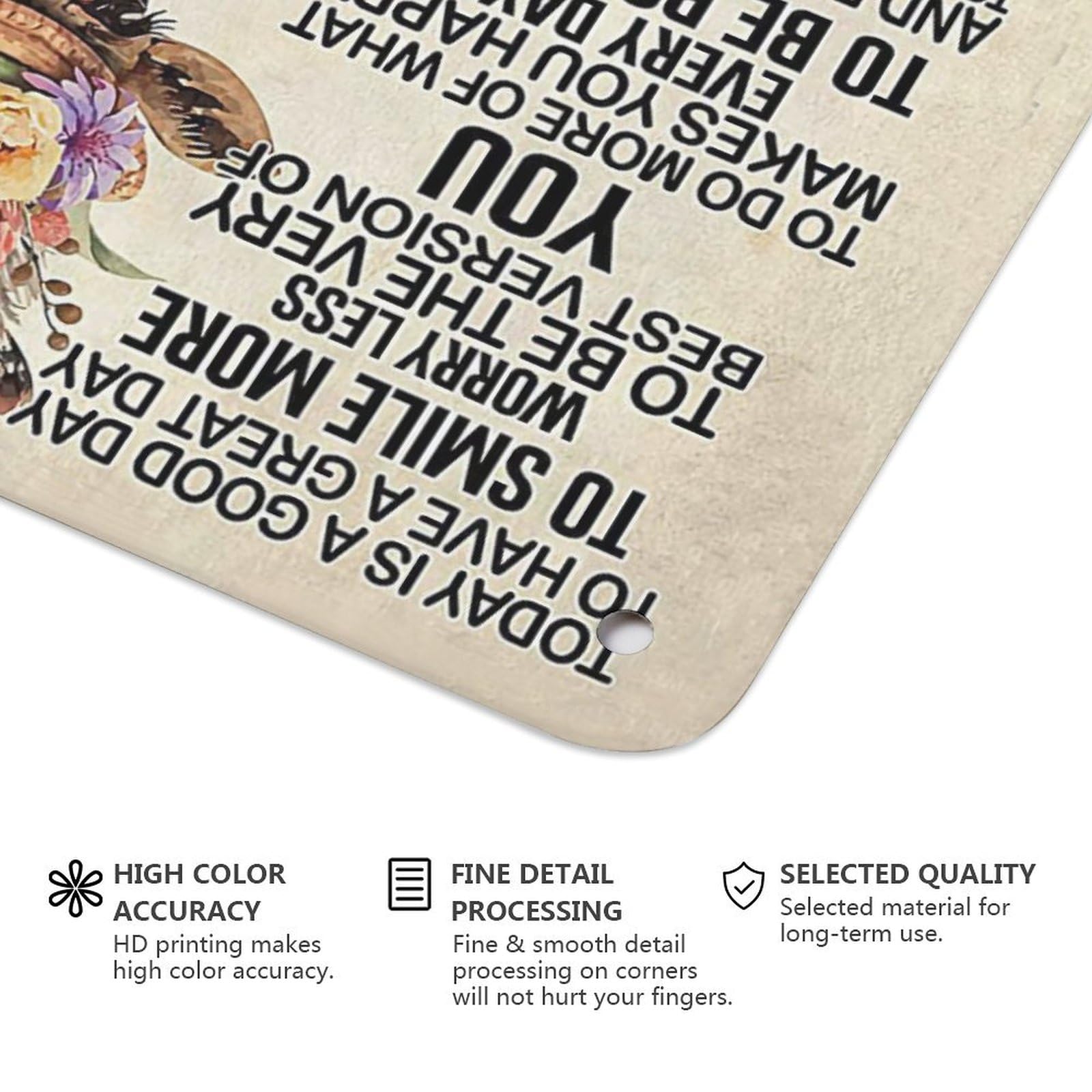 Homely Accents Targa In Metallo Con Citazioni Positive, image size:1600x1600