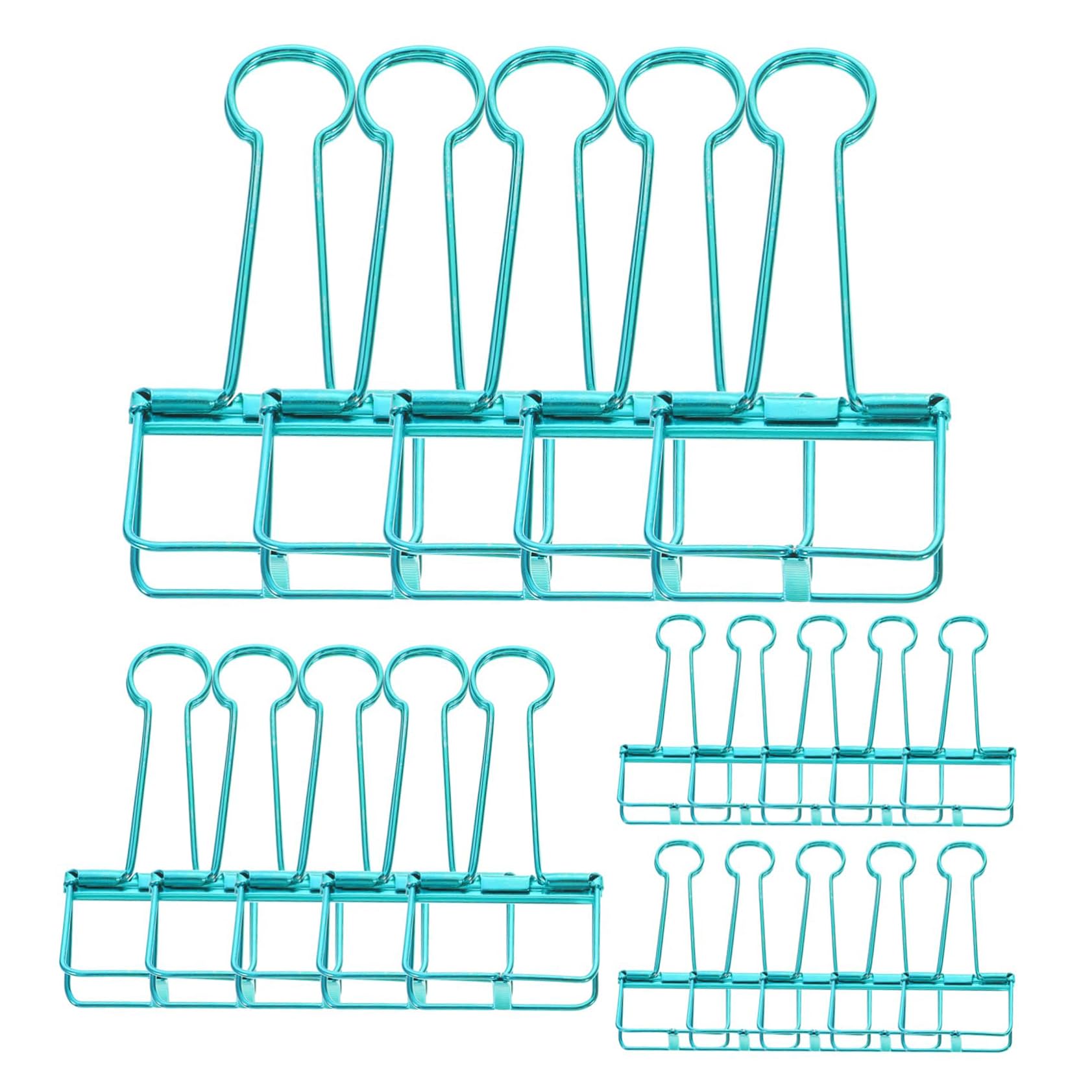 ELECDON 20Pcs Binder Clips for Office Binder Clips Wallet Dovetail Clip Clip Test Paper Holder Paper Clip Securing Clip Large Binder Clips Binder Small Folder(Blue)