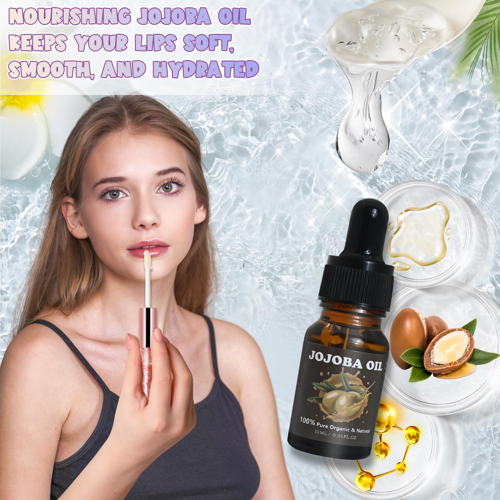58-Piece DIY Lip Gloss Making Kit with Jojoba Oil