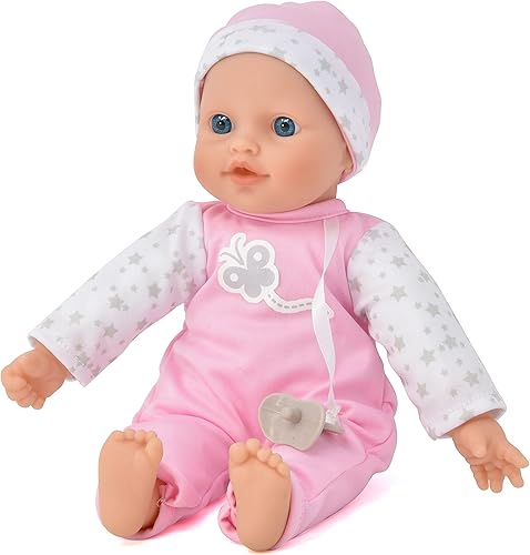 Miniatura 9 de Muñeca de bebé de cuerpo suave de 12 pulgadas en caja de regalo muñeca de bebé con chupete manta y ropa floral rosa