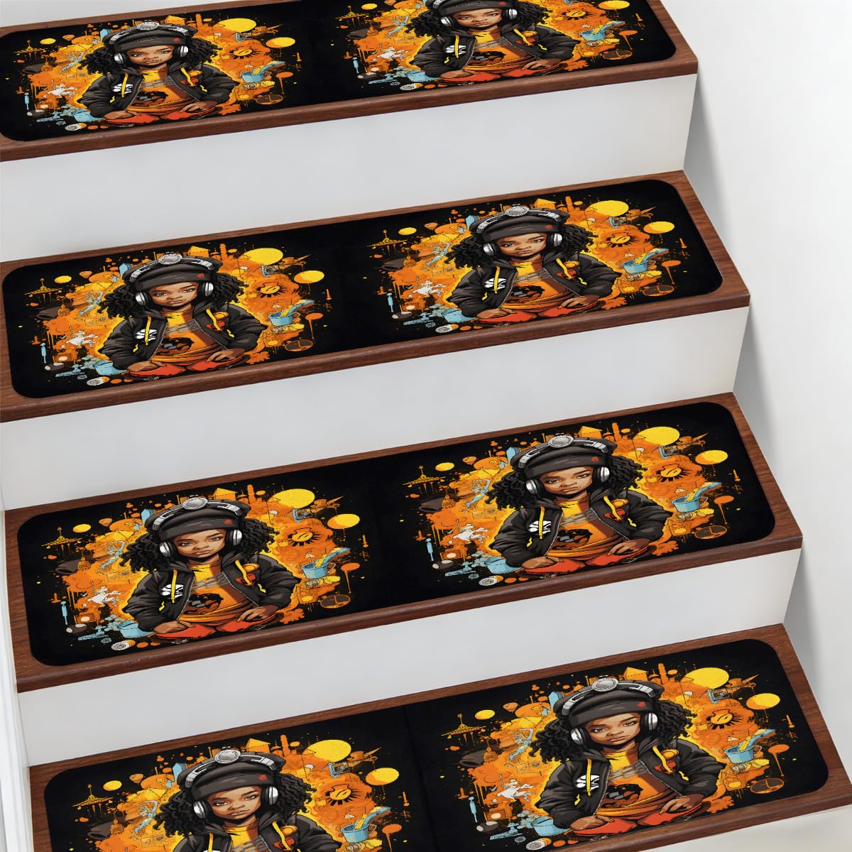 Protectores de escalera para interiores antideslizantes para niños y mascotas