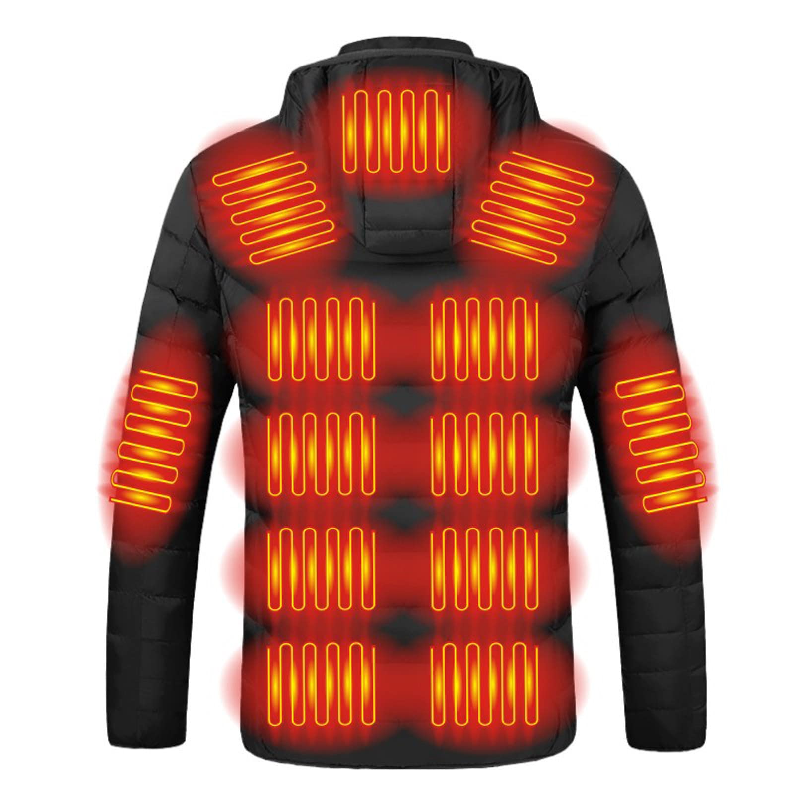 Battnot Heizjacke Beheizbare Jacke Herren Damen Beheizte Jacke Weste Winterjacke Elektrische USB Heizmantel Warme Funktionsjacke Winddicht Wärmejacke Kleidung für Outdoor Camping Skifahren