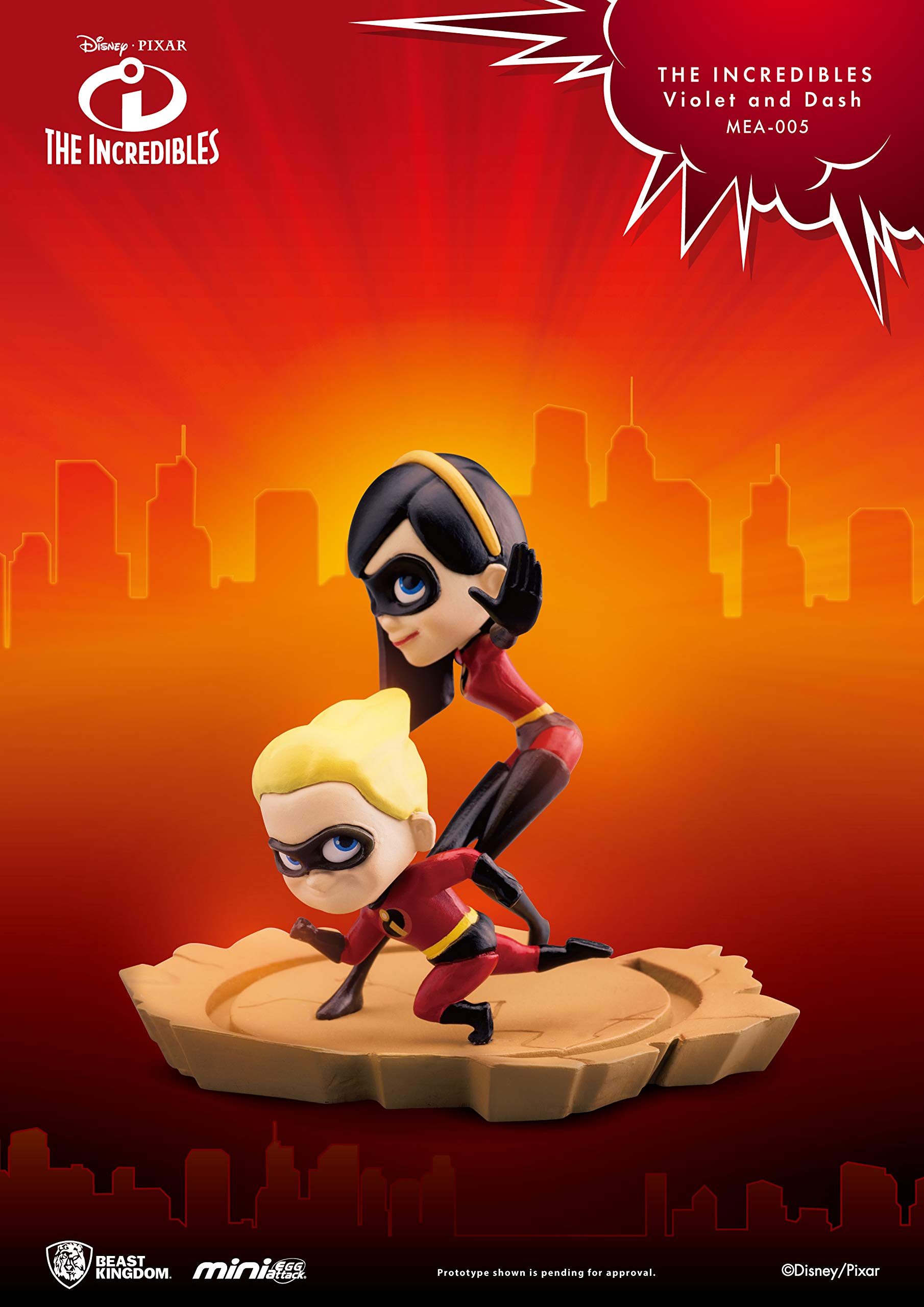 Amazon.com: Beast Kingdom The Incredibles: Mea-005 Violet & Dash