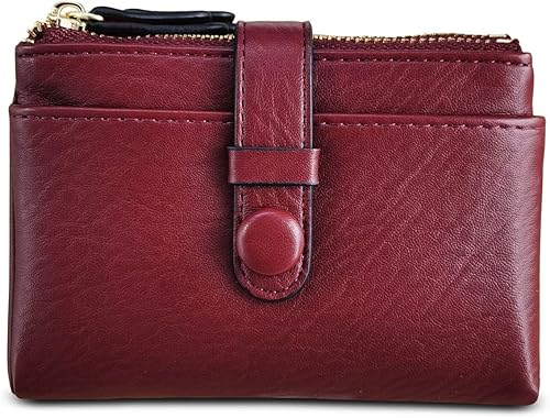 Miniatura 4 de AOXONEL Carteras de cuero para mujer, carteras pequeñas Rfid para mujer, billeteras pequeñas para mujer, billeteras de triple pliegue para mujeres