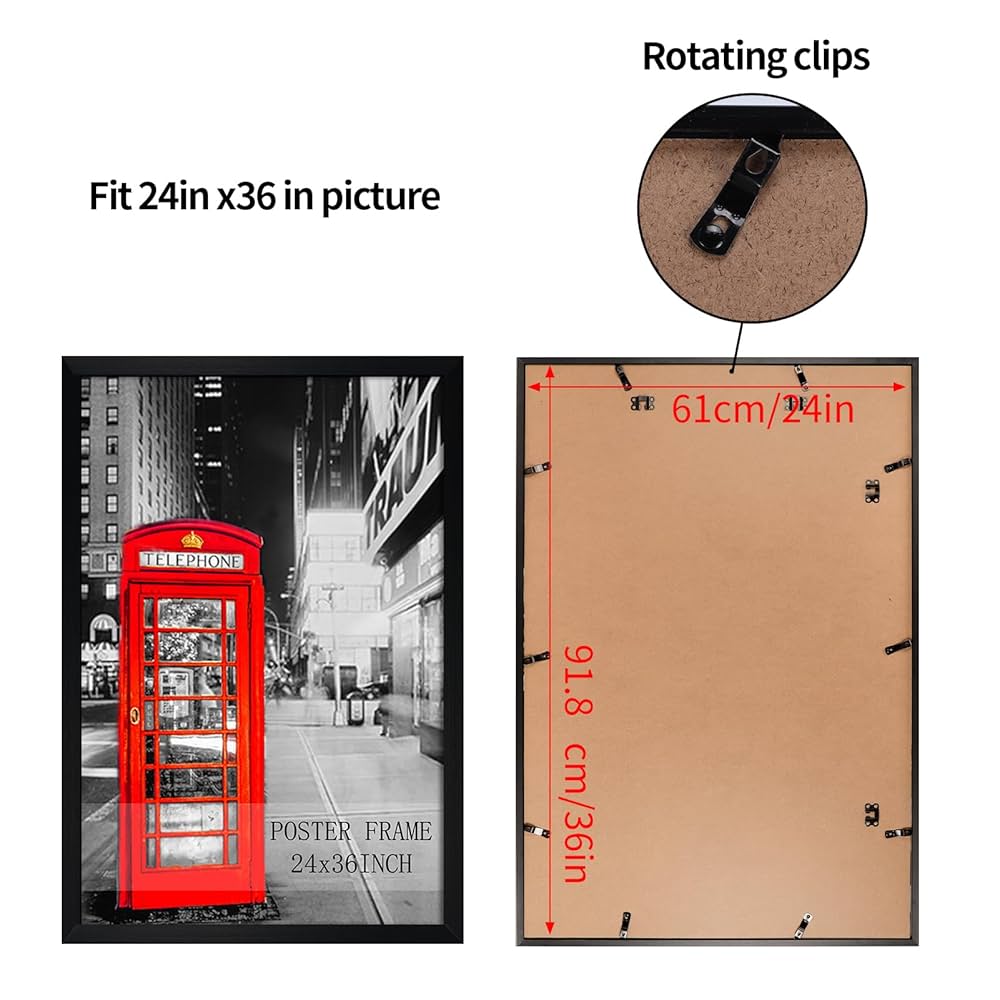 Amazon.com - Lavezee 24x36 Poster Frame Black Display 24 x