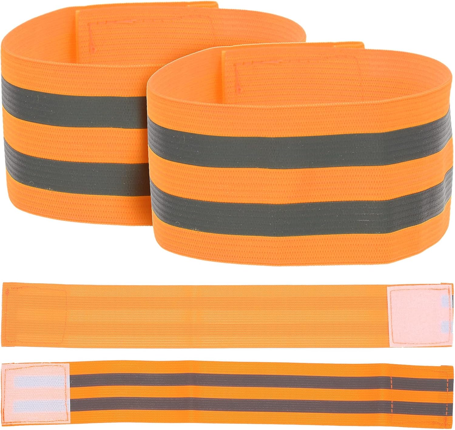 4pcs Reflective Wrist Strap Chris Running Arm Bands Reflective Fabric High Visibility Ankle Bands Tape Strips Safety Clothing Ankle Strap Night Run Elastic Webbing