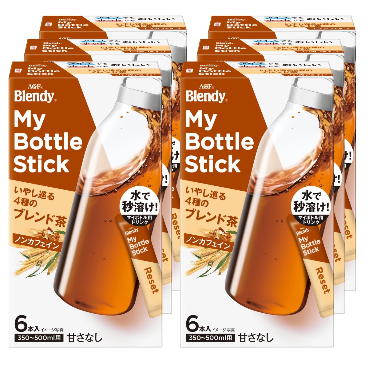 AGF ブレンディ マイボトルスティック いやし巡る 4種のブレンド茶 6本×6箱 【 お茶 】【 ノンカフェイン 】【 カフェインレス 】【 水筒用 】