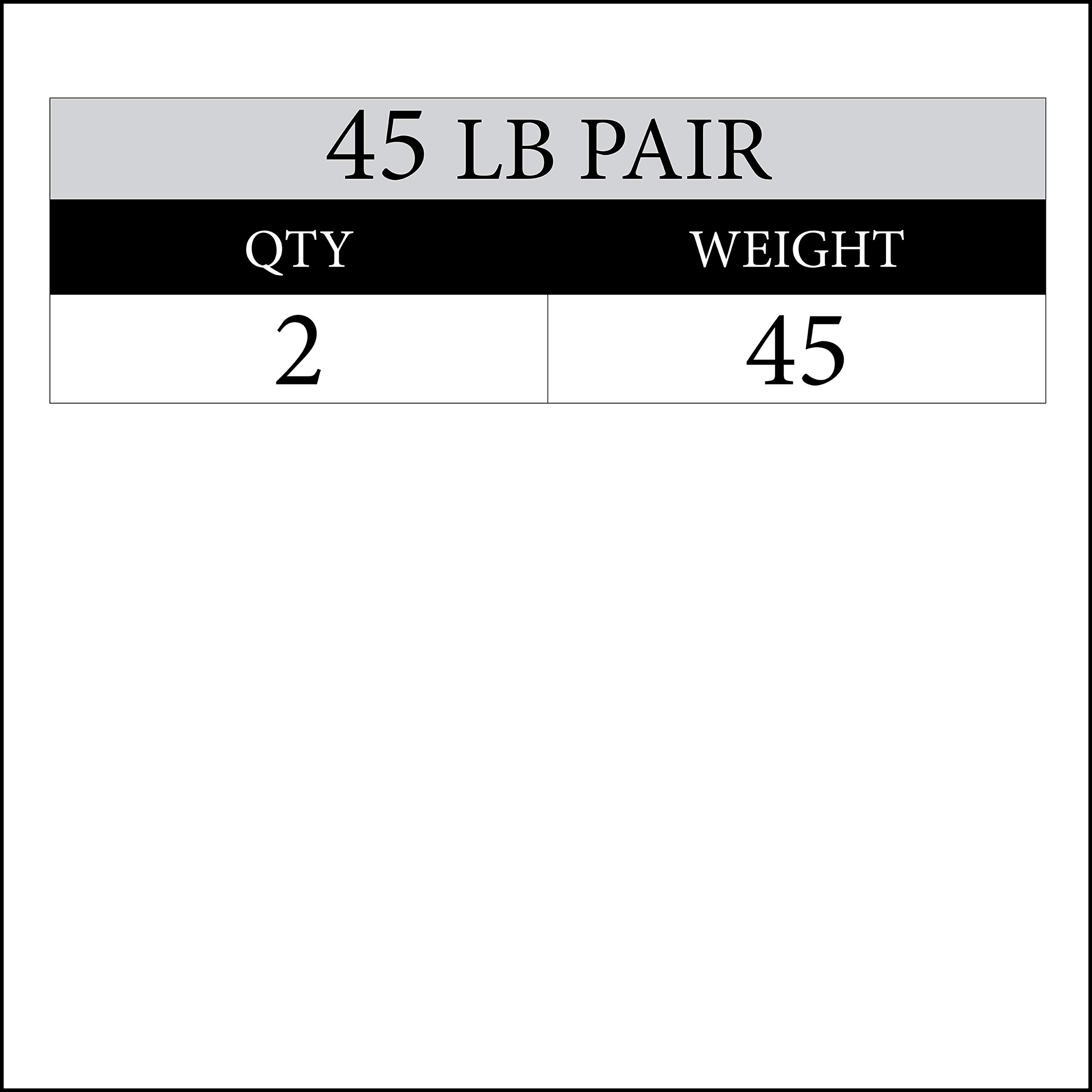 XMARK CHISEL Olympic Weight Plates, 45 lb Pair, Weights for Strength Training and Conditioning