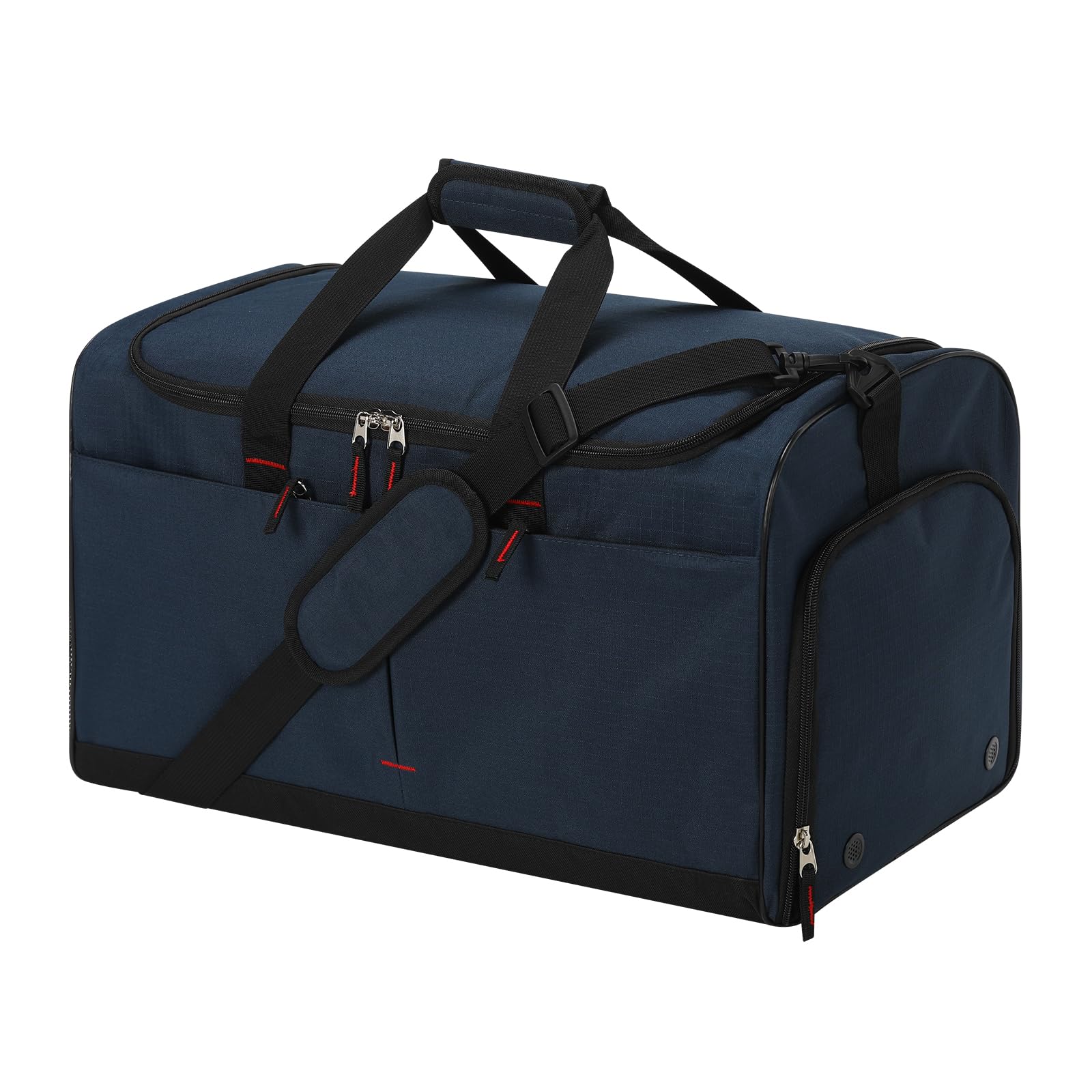 LONALIA 55L Sports Gym Bag with Shoes Compartment and Wet Pocket - 21 inch Mens Holdall Duffle Bags for Swimming Fitness (Navy Blue)