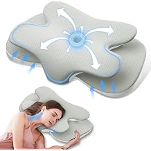 Memory Foam Pillow for Neck and Shoulder Pain Relief, Orthopedic Ergonomic Pillow for Side Sleepers, Grey