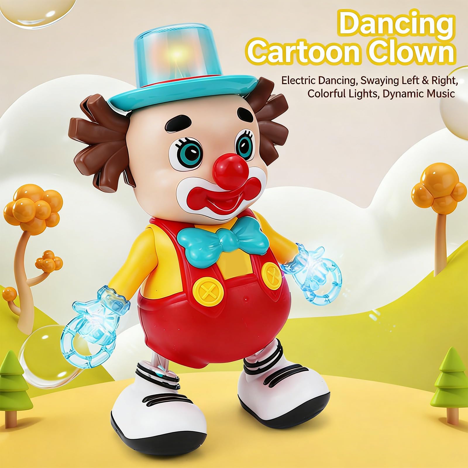 Generico Giocattolo da Clown Danzante con Luce Musicale
