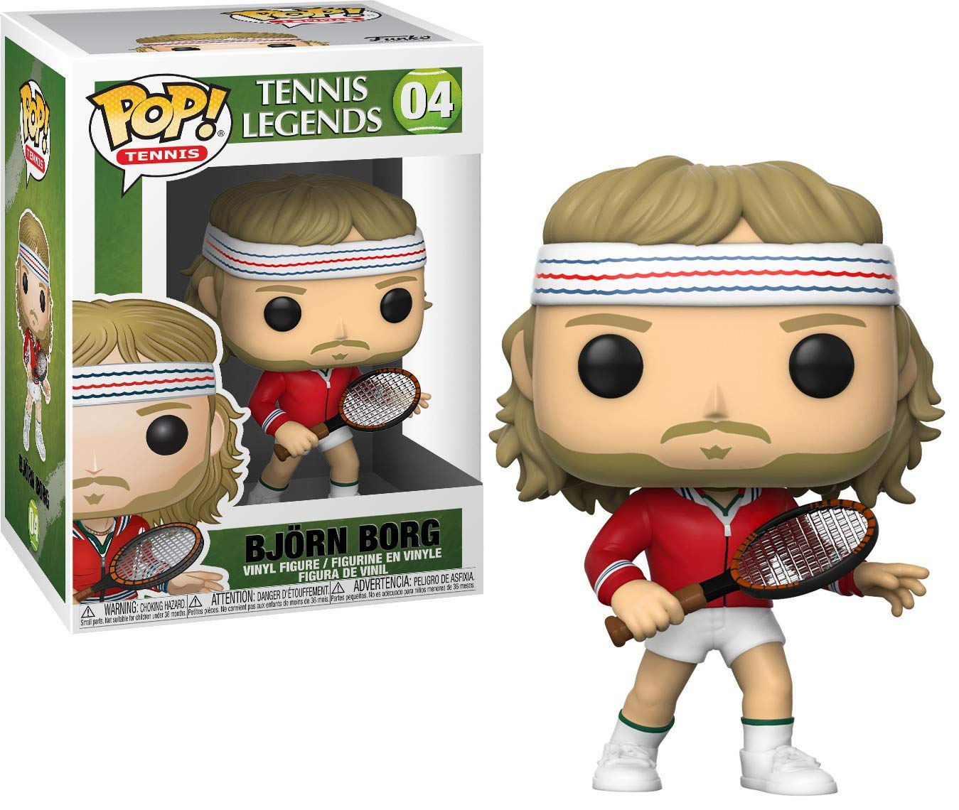 FunkoPop! Legends: Tennis Legends - Bjorn Borg, Multicolor, (Model: 47334)