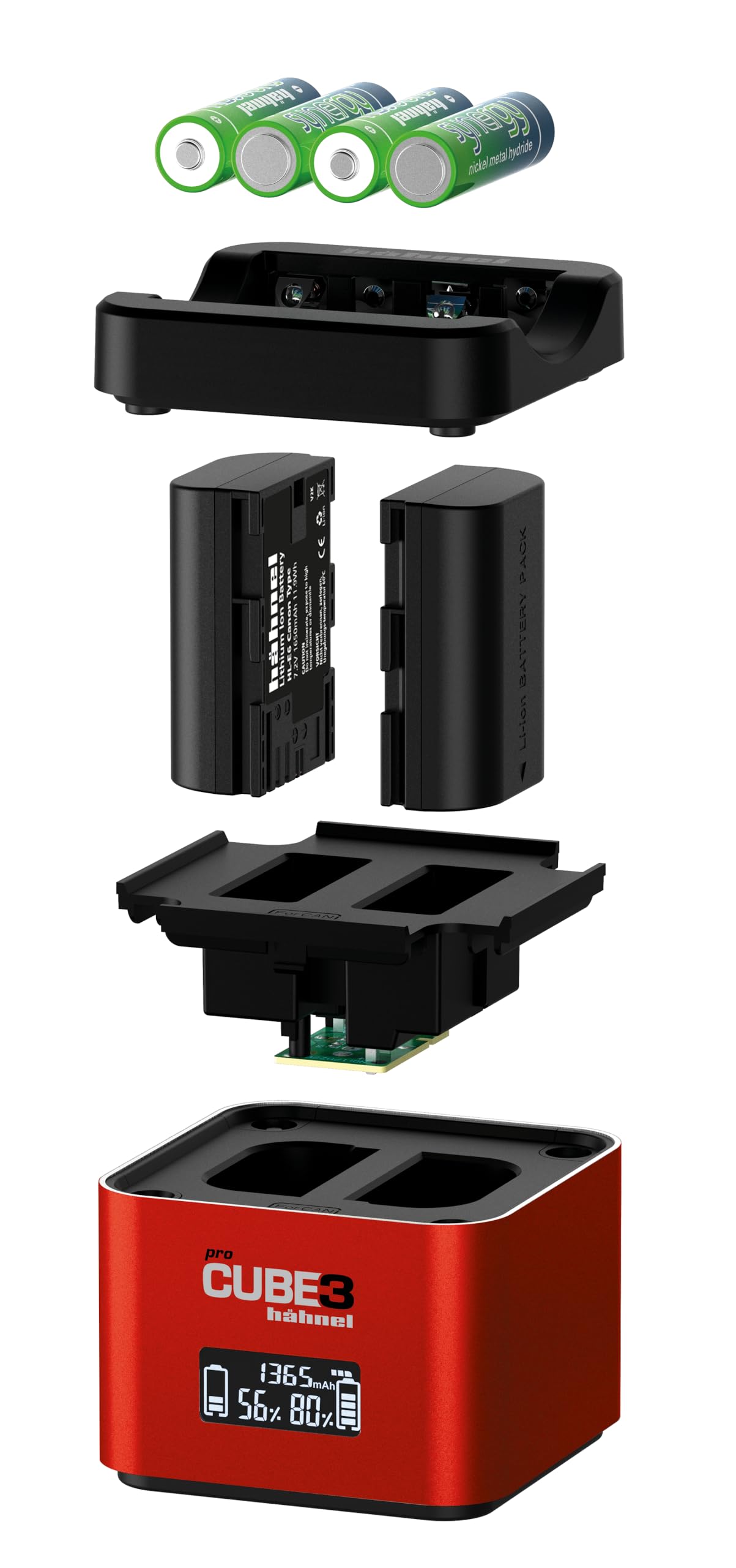 Hähnel - ProCube3 - pour Canon - Chargeur Duo DSLR - Chargement Plus Rapide - Entrée USB Type-C