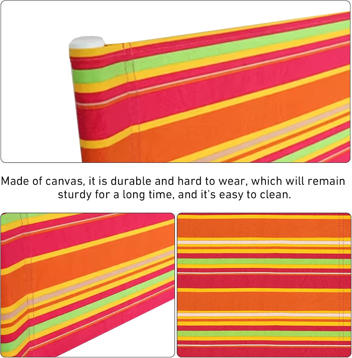 Director Chair Replacement Canvas, Directors Chair Replacement Covers For Beach Chairs, White Black Red Rainbow Canvas Seat Stool Protector For Home Director (Multi-Color)