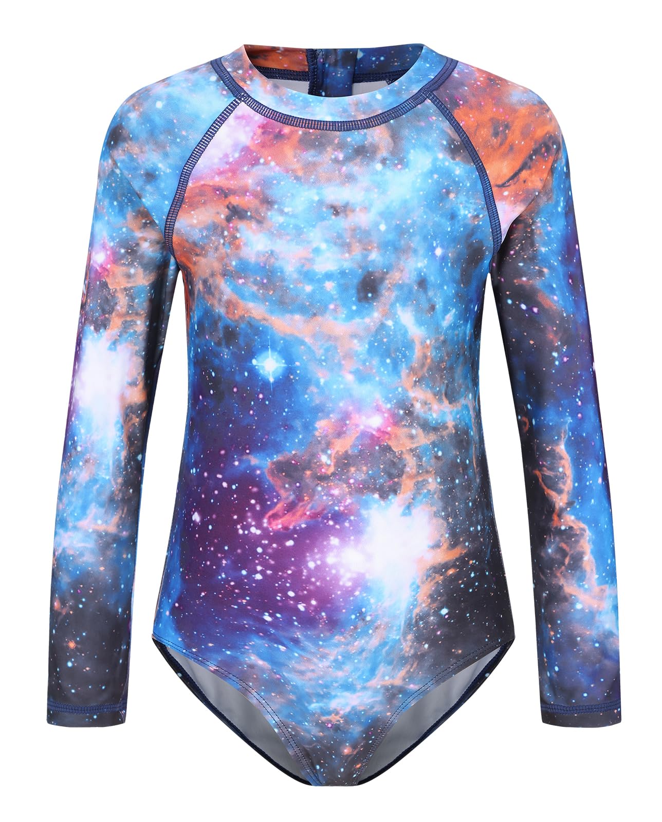 Girls One Piece Rash Guard Long Sleeve Swimsuits for Girls UPF 50+ Sun Protection Bathing Suits 3-16 Years
