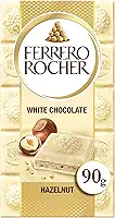 Chocolate Branco Ferrero Rocher Weiss Barra Com Avelãs 90g