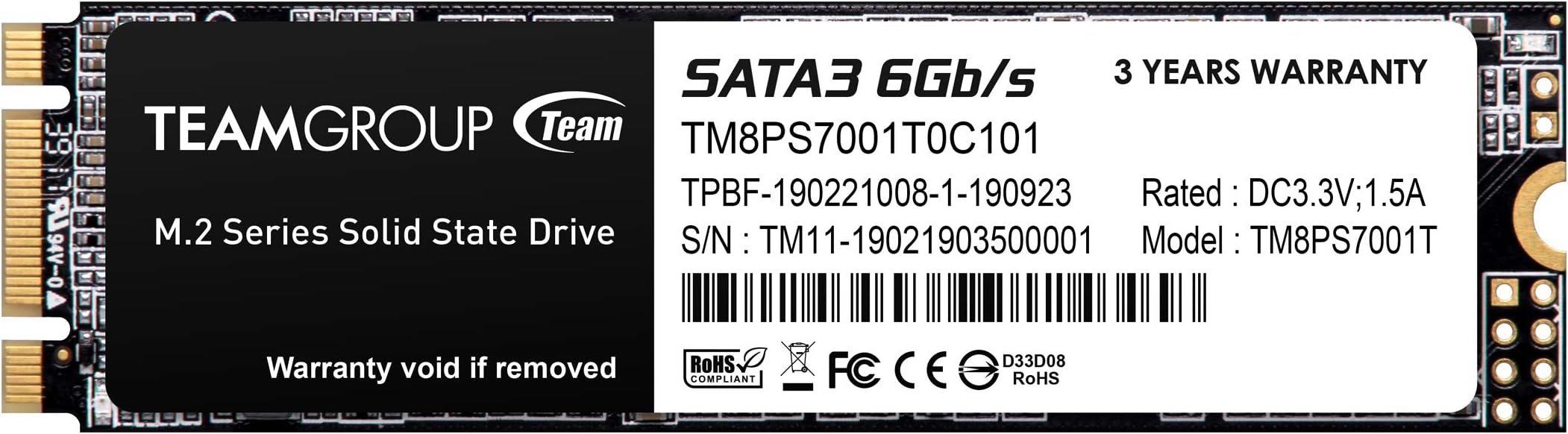 Team Group MS30 - Solid-State-Disk - 1 TB - SATA 6Gb/s