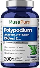 NusaPure Polypodium Leucotomos Capsules, 240 mg, 200 Veg Capsules (Non-GMO, Vegan)