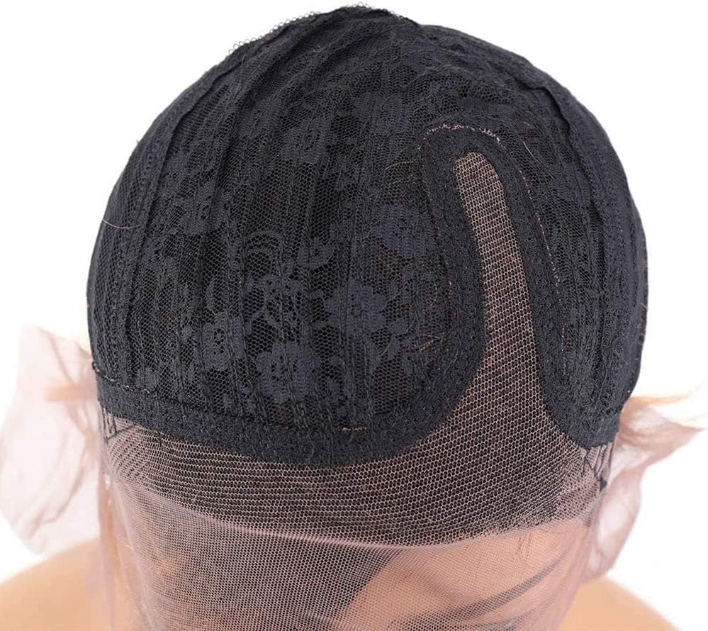 ZJchao Glueless Bob Wig, Pre Cut Black Lace Front Wig Bob Short Human for Women Straight, (Black)