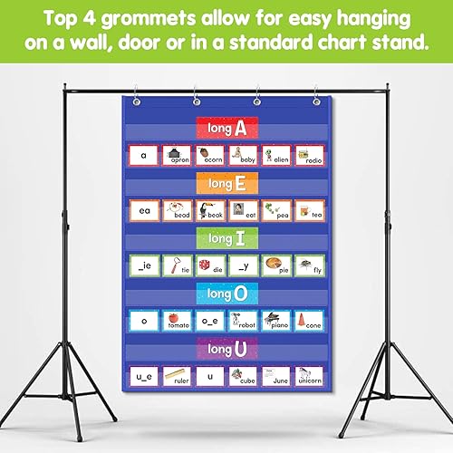 Miniatura 3 de EAMAY Tablas de bolsillo estándar, tabla transparente de 10 bolsillos para lecciones de profesores en un aula o uso doméstico, se adapta a tiras de