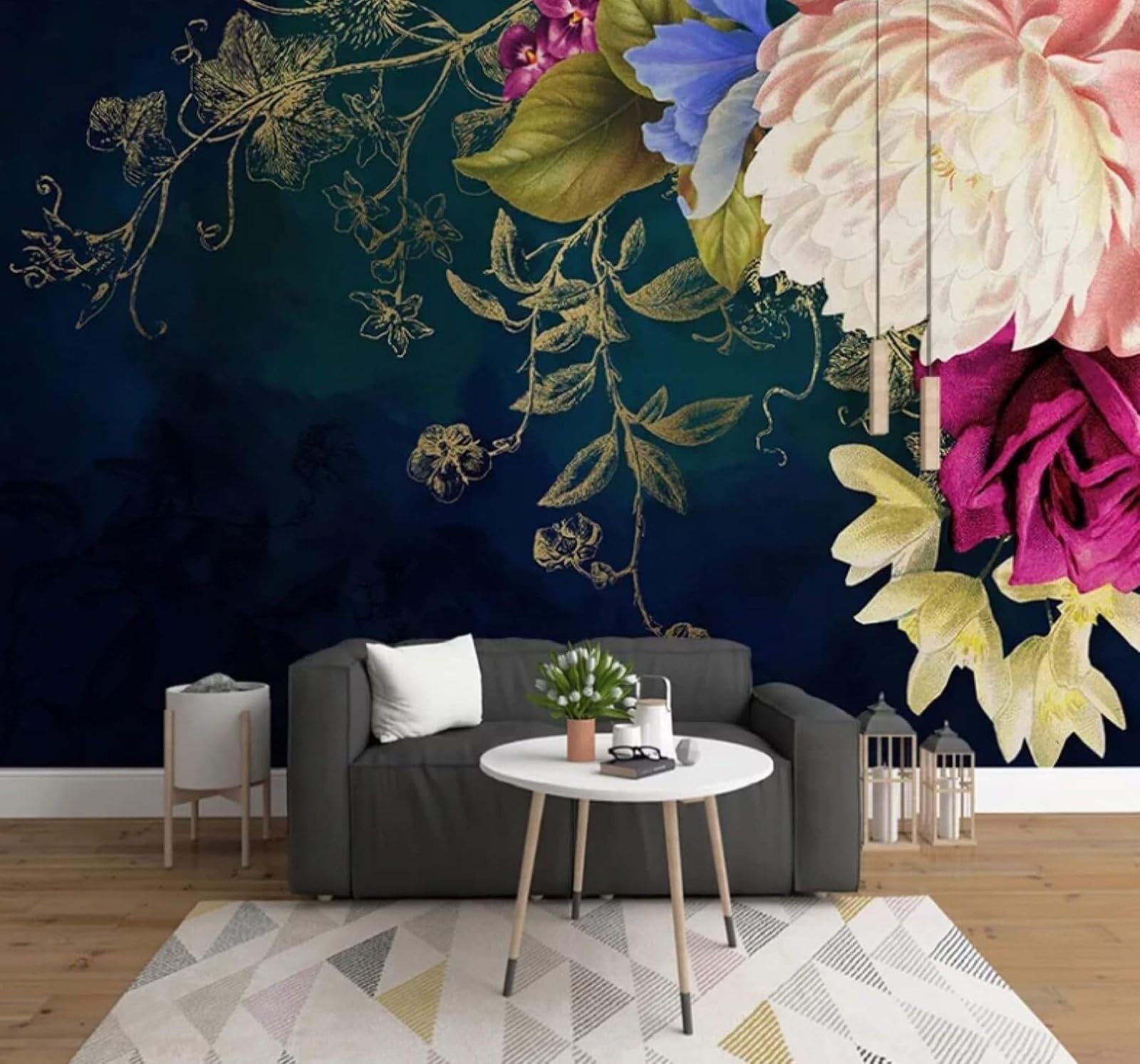 Vintage Three Dimensional Plants Beautiful Roses 3D Wallpaper Easy Install Feature Office Living Room Sofa Bedroom TV Background Wall Decoration-350cm×256cm