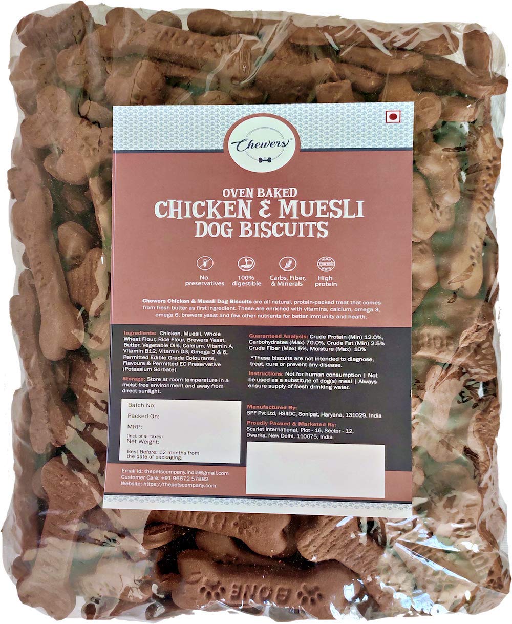 Chewers Chicken & Muesli Dog Biscuits, 1 Kg (Pack of 10) (B092JH9BRZ) Amazon Price History, Amazon Price Tracker