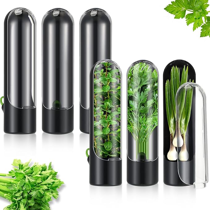 Mifoci 6 Pack Herb Saver Pod Herb Saver for Refrigerator