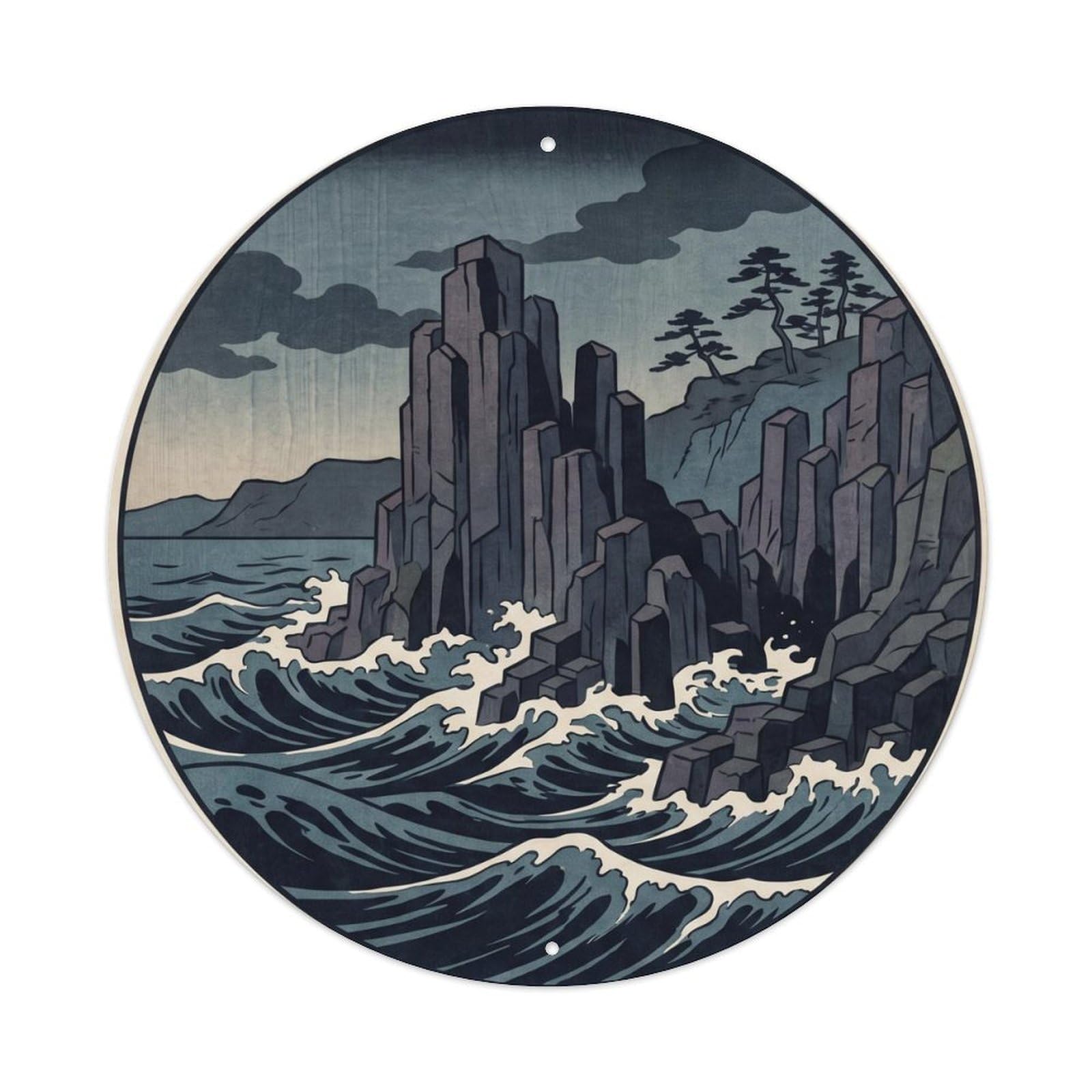 Vintage Travel Black Sand Iceland Coast Metal Tin Sign