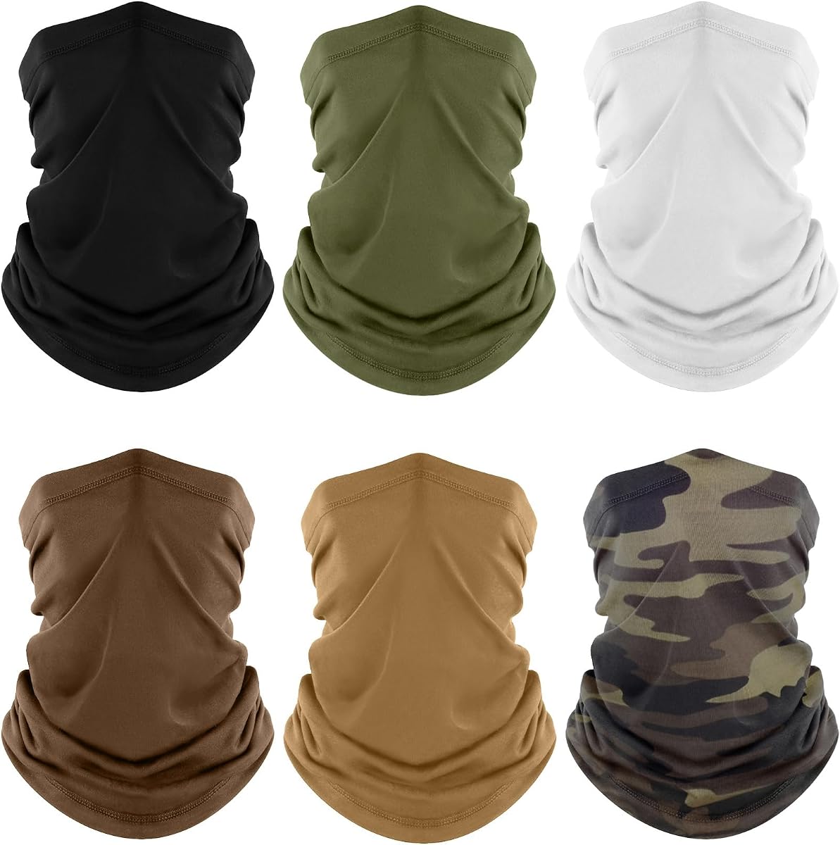 Neck Gaiter, 6 Pack Cooling UV Protection Bandana Face Mask Gator