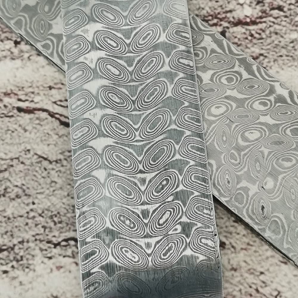 Fait à la Main VG10 Damas Barre de Billettes en Acier Inoxydable pour Couteau Fabrication de Lame Vierge | Fabrication de Bijoux | (220x30x3mm,Paddy)