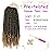 Bileaf 8 Packs Passion Twist Crochet Hair 18 Inch Crochet Passion Twist Hair Pretwisted, Pre Looped Passion Twist Crochet Braids Passion Twists Bohemian Crochet Hair T27
