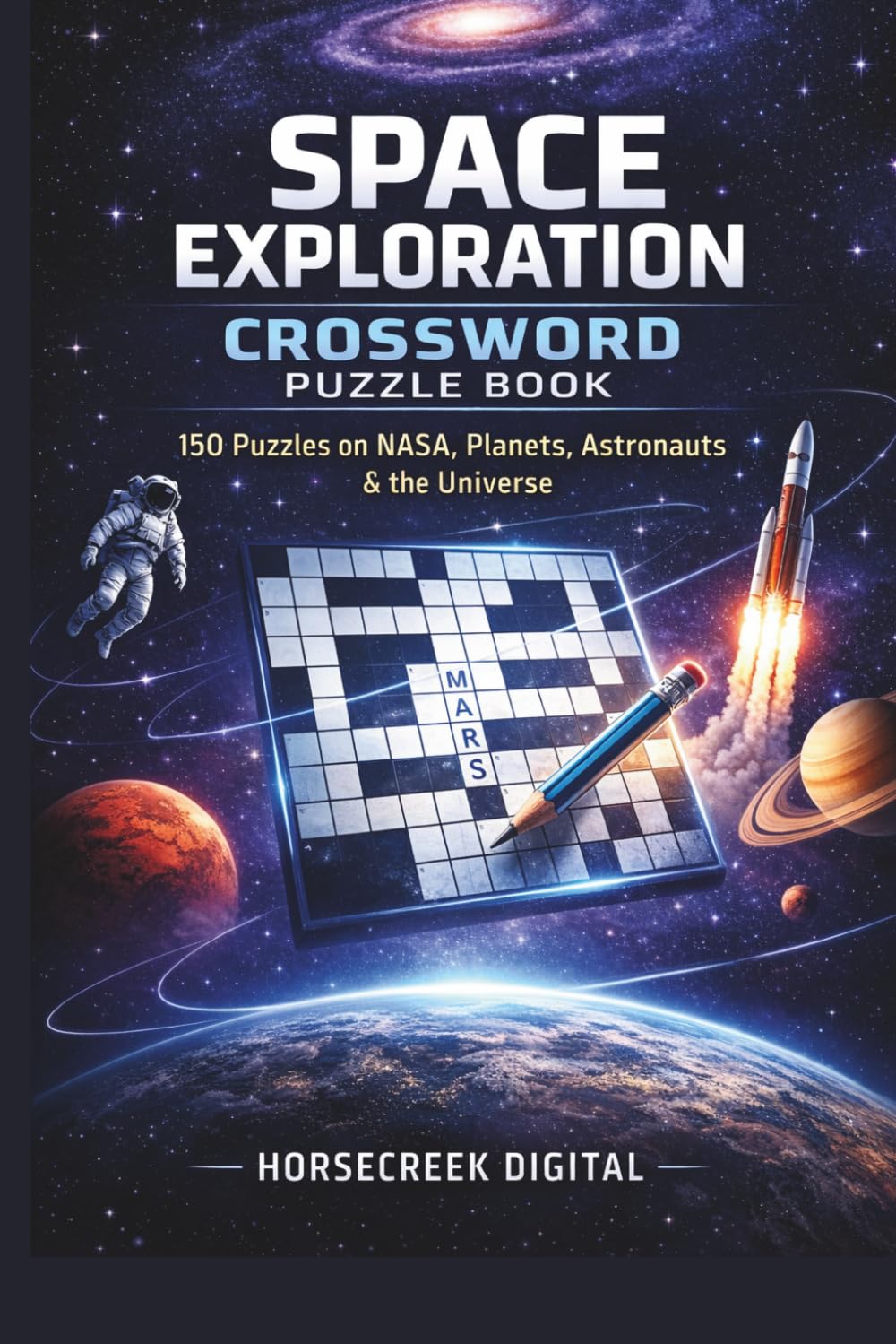Space Exploration Crossword Puzzle Book: 150 Crossword Puzzles on NASA, Planets, Astronauts, Space Missions & the Universe