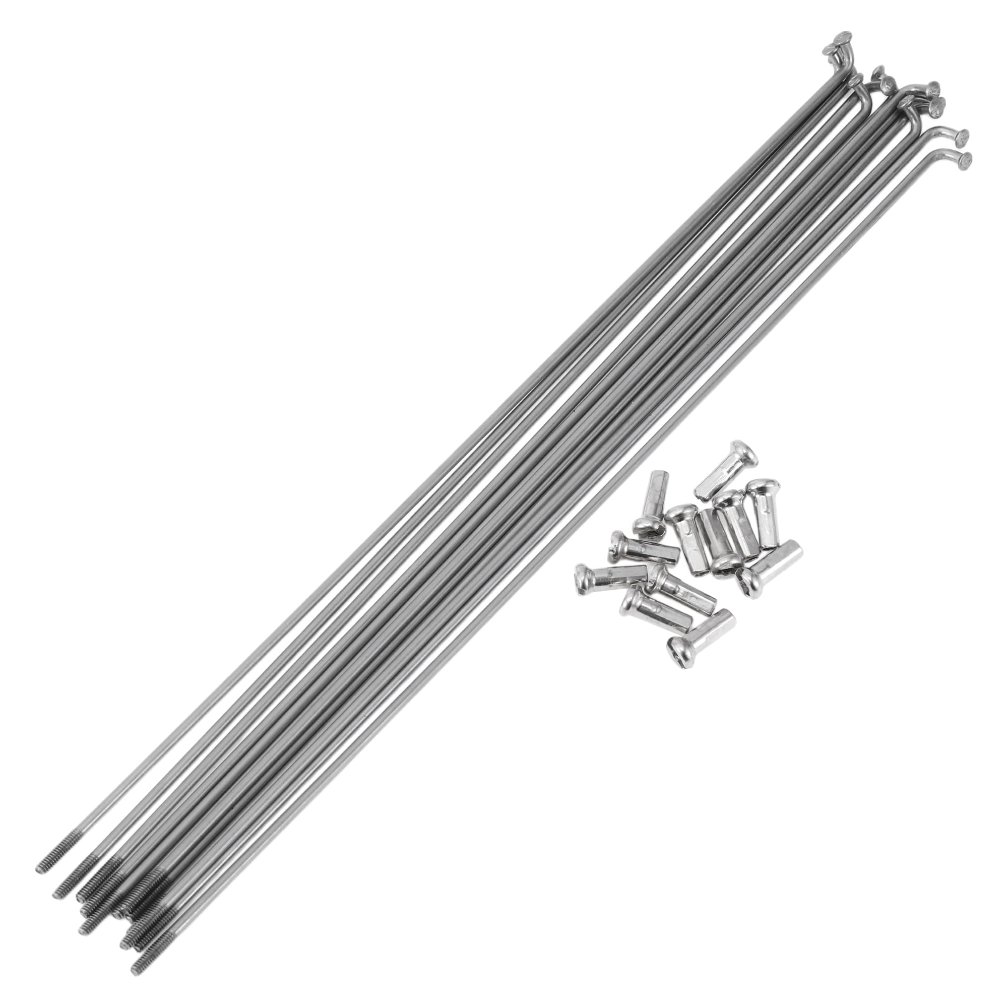 HEROFFIX 12 Set 14G Bicycle Spokes 210mm Bike Wheel Spokes 304 Stainless Steel Silver Tone