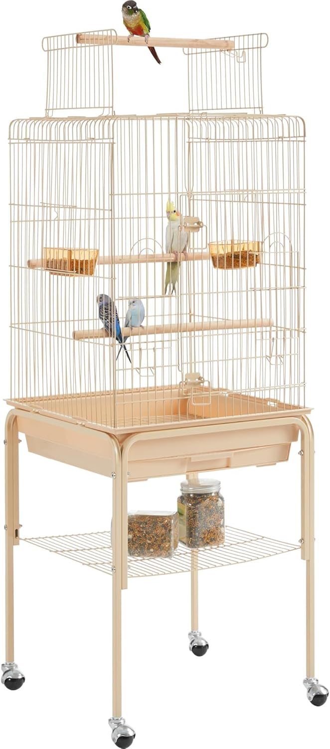Yaheetech 53.5in Play Top Bird Cage with Rolling Stand