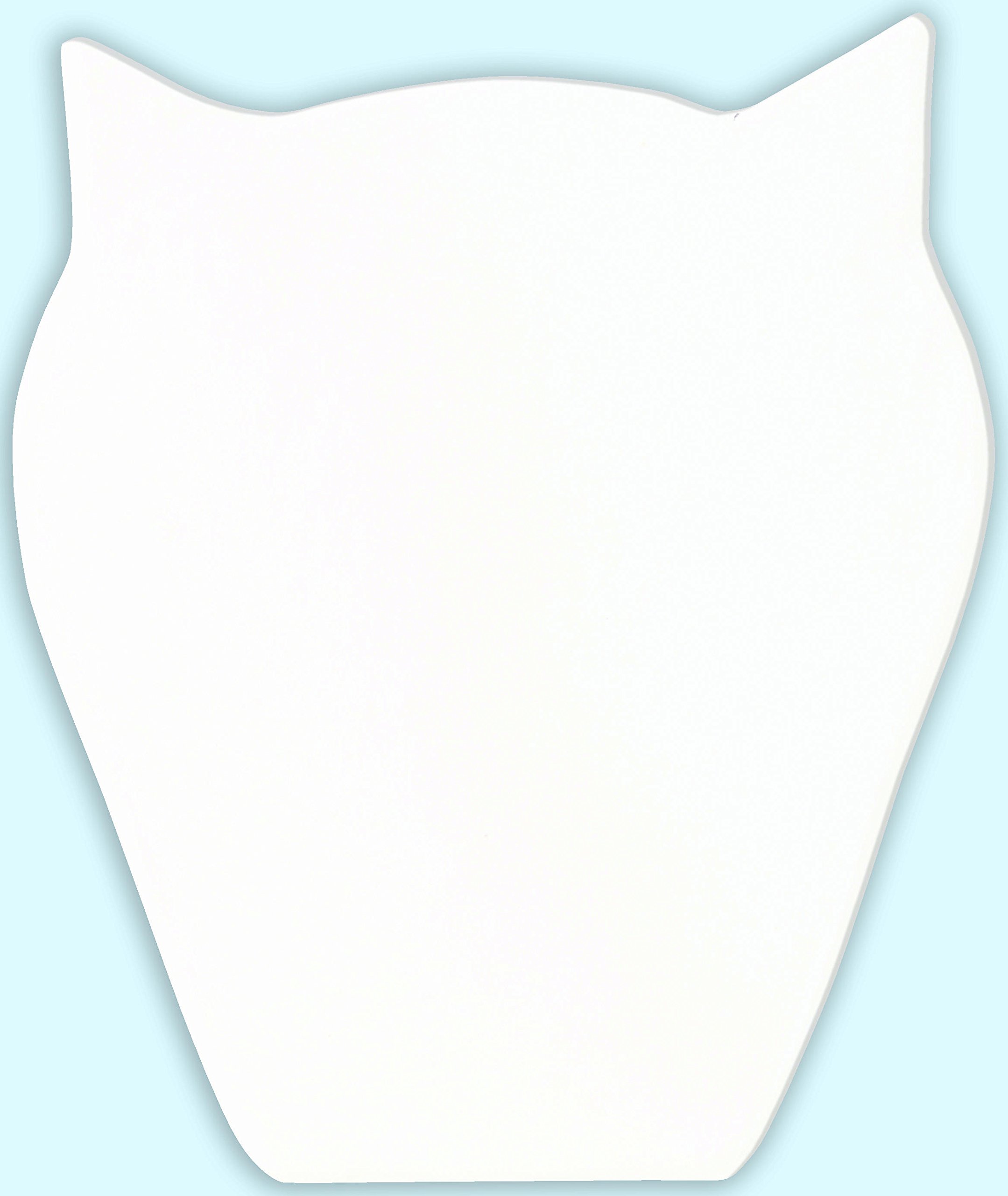 Décopatch Mache Owl Silhouette Symbol, 1.5x10x12 cm - White