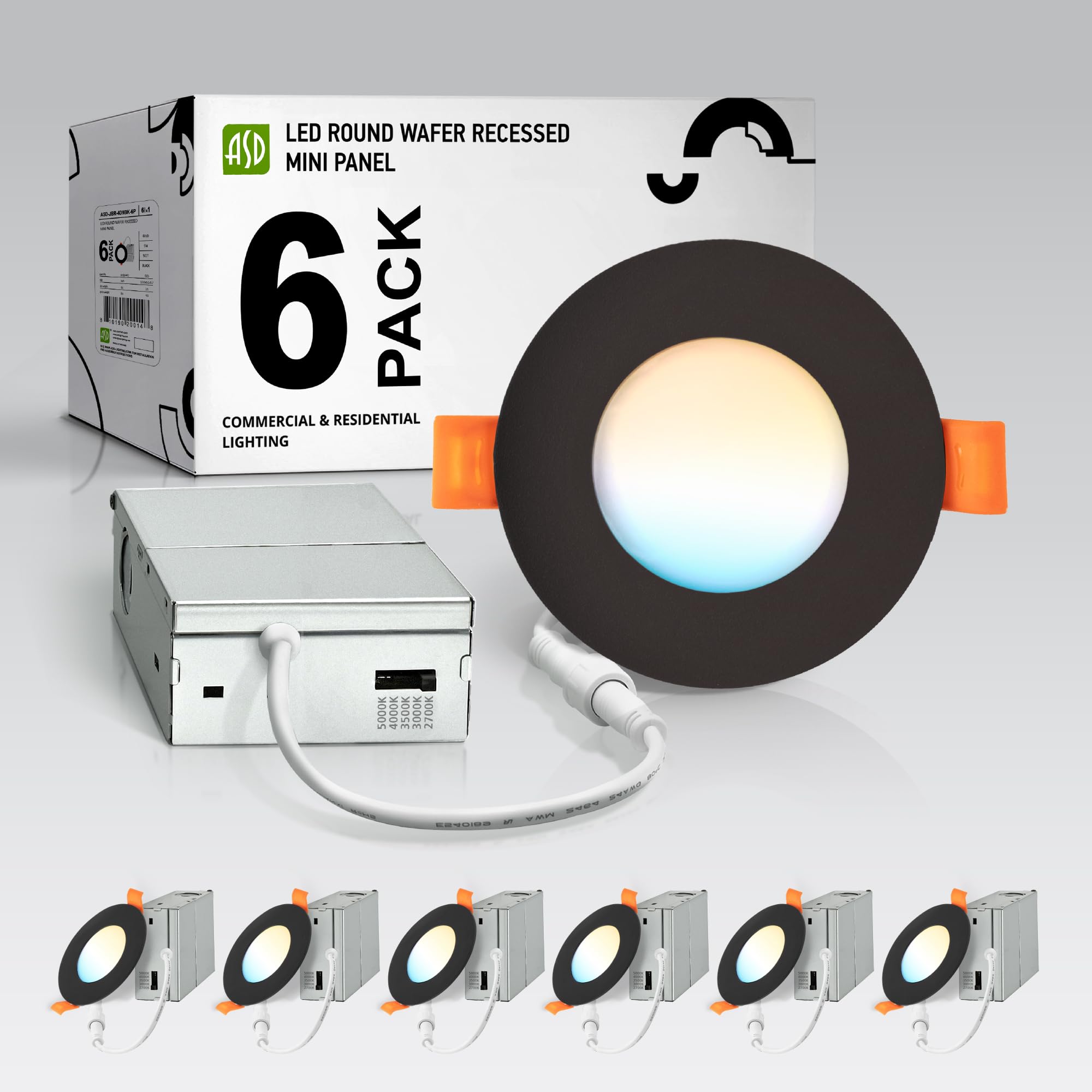 ASD 6-Pack 3 Inch LED Recessed Light